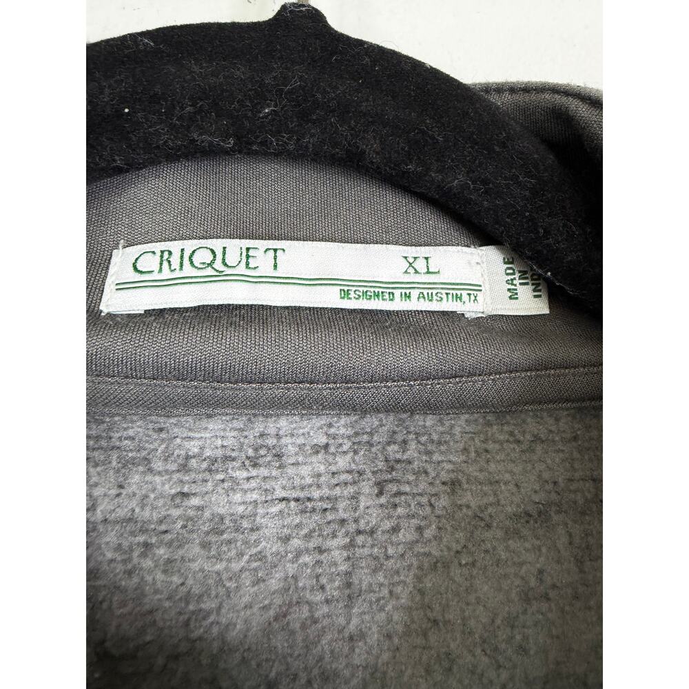 Criquet Men's Sweater Fleece Jacket Gray Size XL - Picture 3 of 6